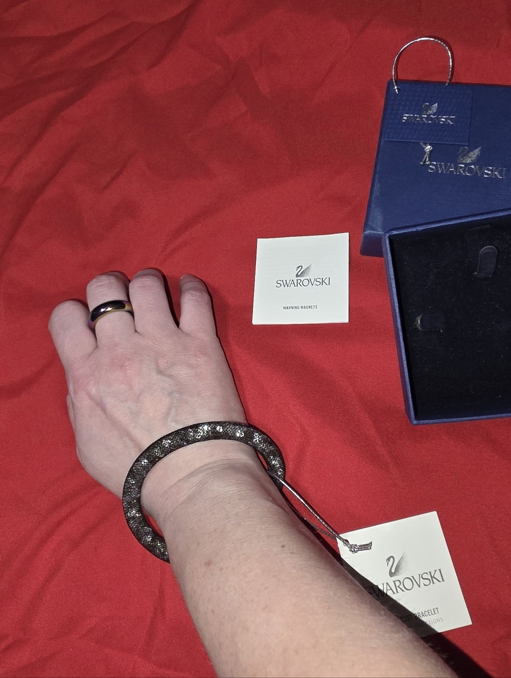Swarovski Stardust Black Crystal Mesh Bracelet - Picture 4 of 5
